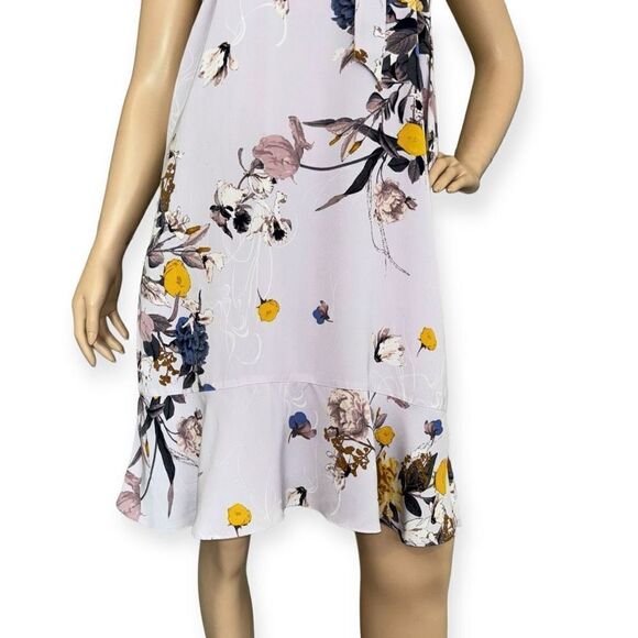 CHELSEA28 Halter Floral Print Shift Dress in Lilac Size Medium - Picture 6 of 13